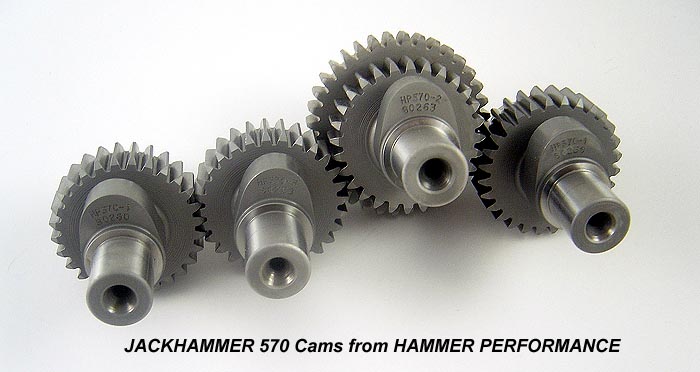 HAMMER PERFORMANCE JackHammer 570 camshafts for 1991-present Harley Davidson Sportsters