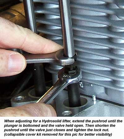 Adjusting a pushrod for a Hydrosolid lifter on a Harley Davidson
