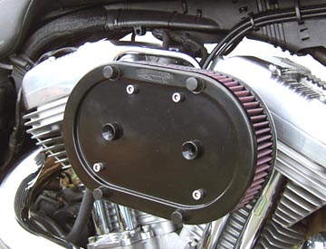 Air Hammer Air Cleaner from HAMMER PERFORMANCE, 91-Up Sportster IMPACT 2 Inch Forward Offset