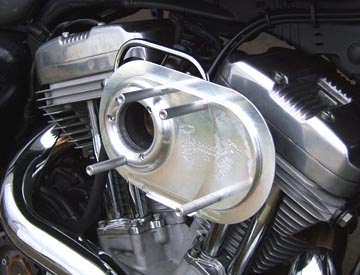 Air Hammer Air Cleaner from HAMMER PERFORMANCE, 91-Up Sportster SLEDGE 3 Inch Forward Offset