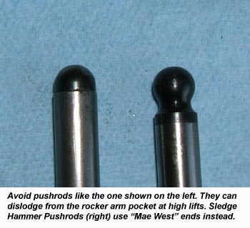 Comparison of Harley pushrod top ends